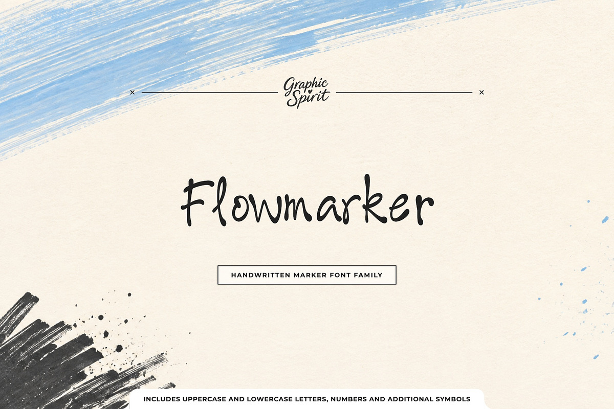 Flowmarker Hand Drawn Marker Font, a Handwritten Font by Graphic Spirit (Photo 1 of 8)