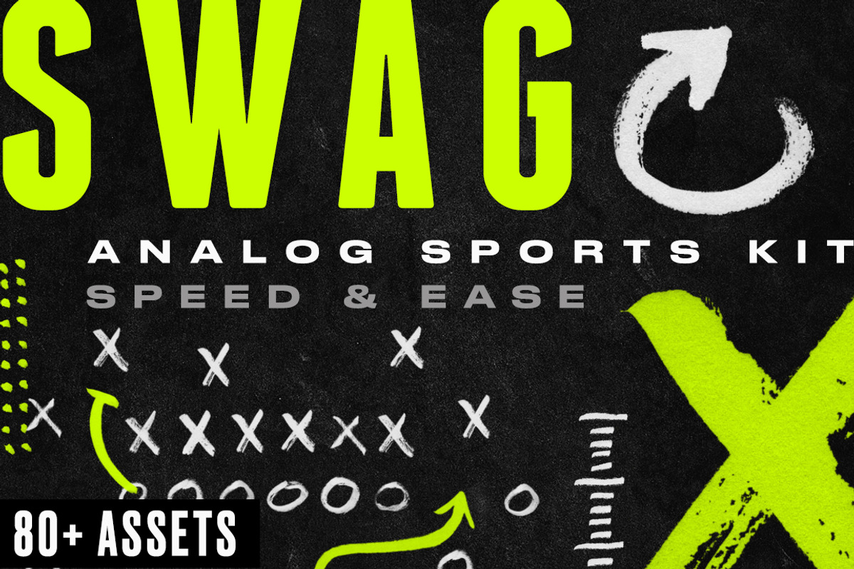 SWAG - ANALOG SPORTS KIT, a Pattern Graphic by GOAT Design Co. (Photo 1 of 10)