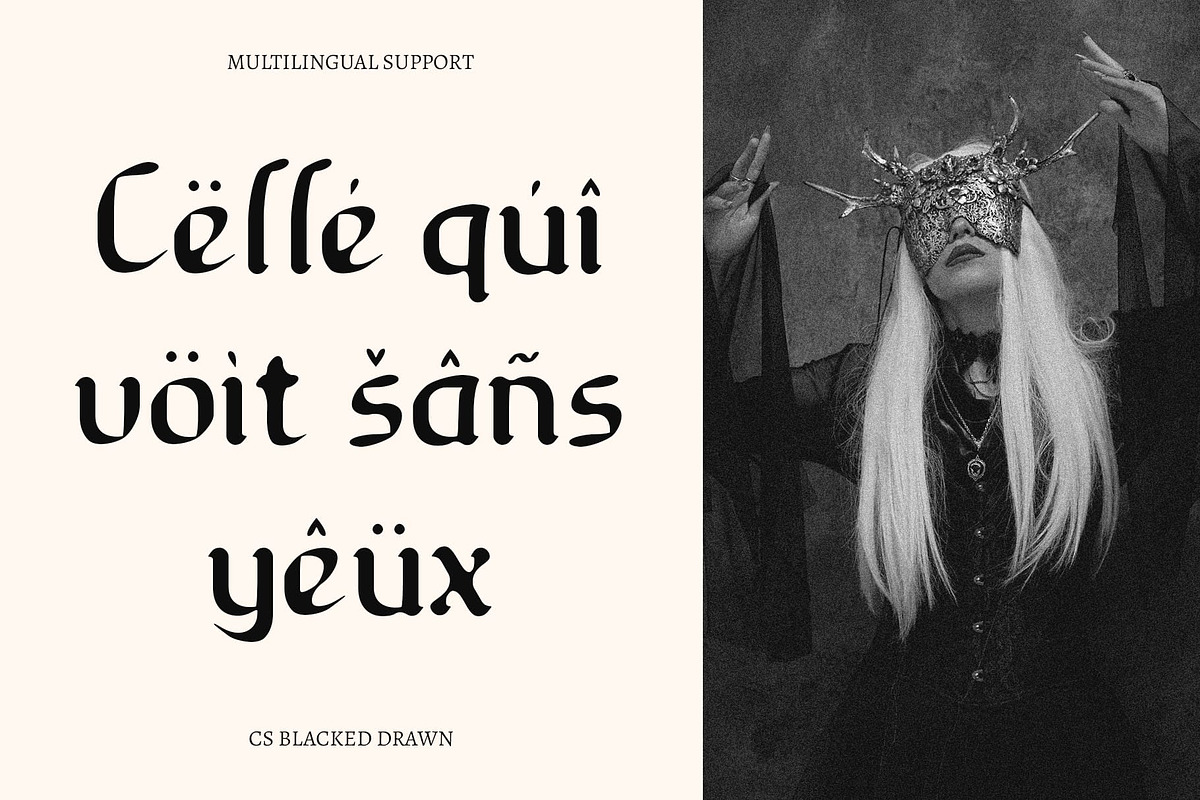 CS Blacked Drawn, a Blackletter Font by Craft Supply Co. (Photo 7 of 8)