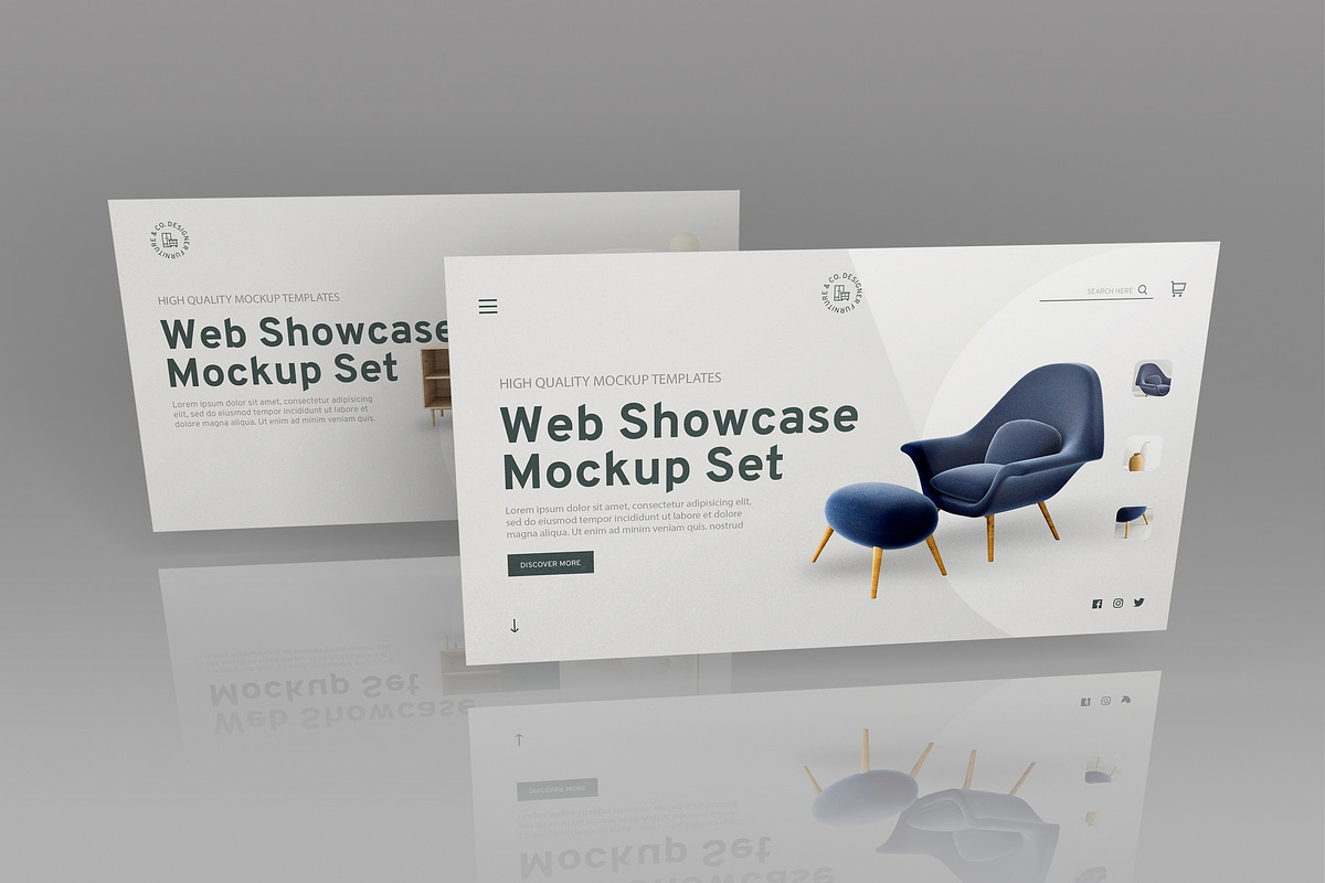 Web Showcase Mockup Set, an Advertising Mockup by MassDream (Photo 5 of 18)