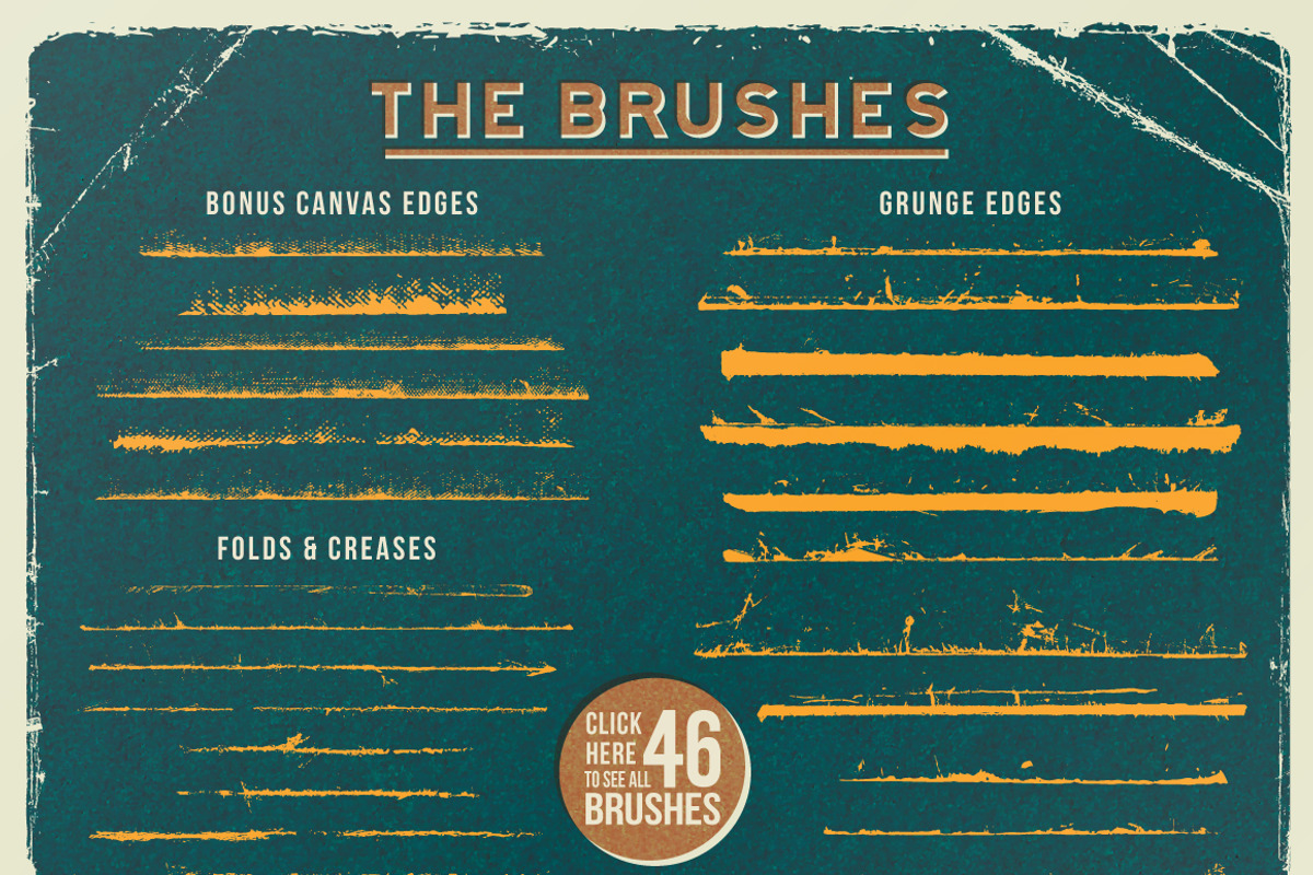Vintage Vector Edge Brushes preview 4