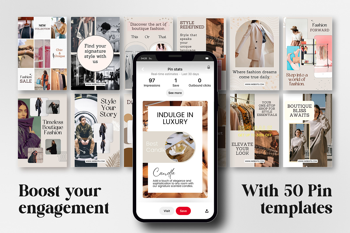 Fashion Pinterest Pins Template preview 3