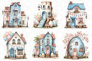 Whimsical Easter House Clipart, an Illustration by Black Bird Studio (Thumbnail 3 of 6)