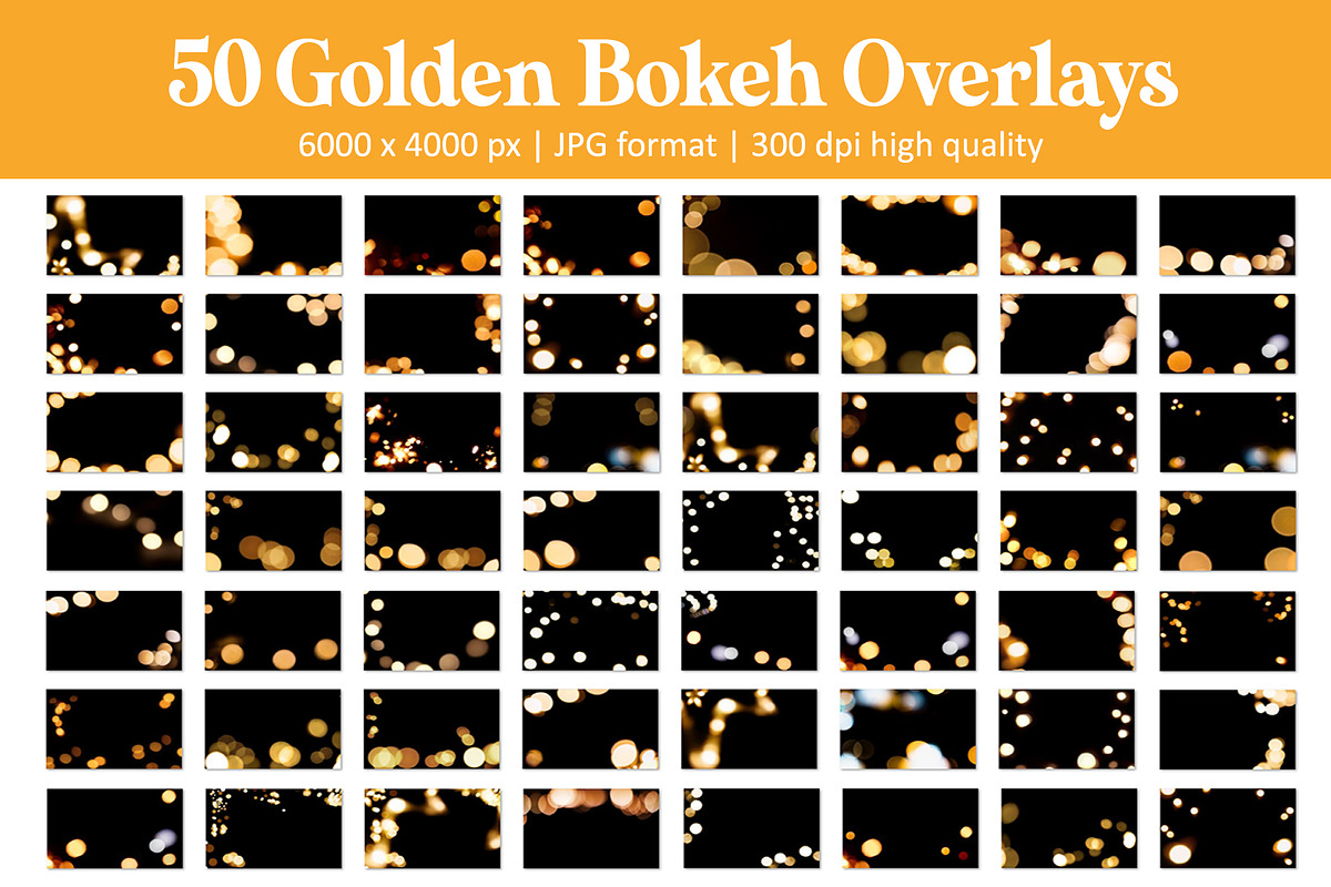 Gold Bokeh Overlays, an Object Graphic by DreamyOverlay (Photo 4 of 4)