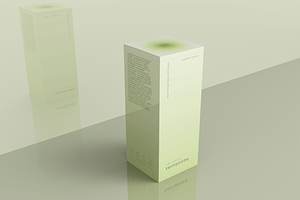 3d Vertical Box Mockup