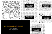 Autumn Outline Collection, a Background Graphic by bungamustia (Thumbnail 1 of 7)