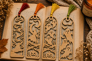 Spooky Ghost & Witch Wooden Bookmark, an Object Graphic by Creative Art (Thumbnail 1 of 3)