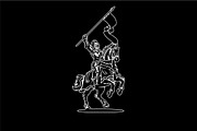Vintage knight on horseback, a Branding & Logo Template by Vinsvectory (Thumbnail 3 of 3)