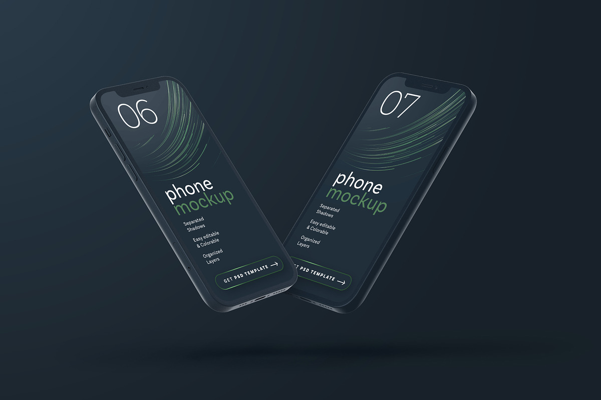 Dark Clay Multi Device Mockup Set, an iPhone Mockup by Deeplab (Photo 9 of 12)