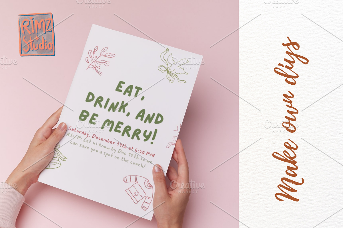 Hand-Drawn Christmas Doodle SVG PNG, a Seasonal Illustration by RimzStudio (Photo 9 of 11)