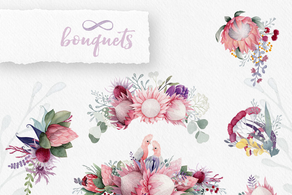Exotic Watercolor Flowers Collection, a Decorative Illustration by Watercolor Nomads (Photo 3 of 7)
