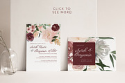 Burgundy, Blush, & Navy Floral Set, an Illustration by One and Only Paper (Thumbnail 5 of 7)