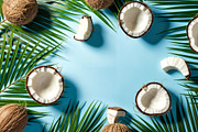 Tropical Coconut Flatlay Bundle, a Food Illustration by StockVerse Creative (Thumbnail 4 of 4)