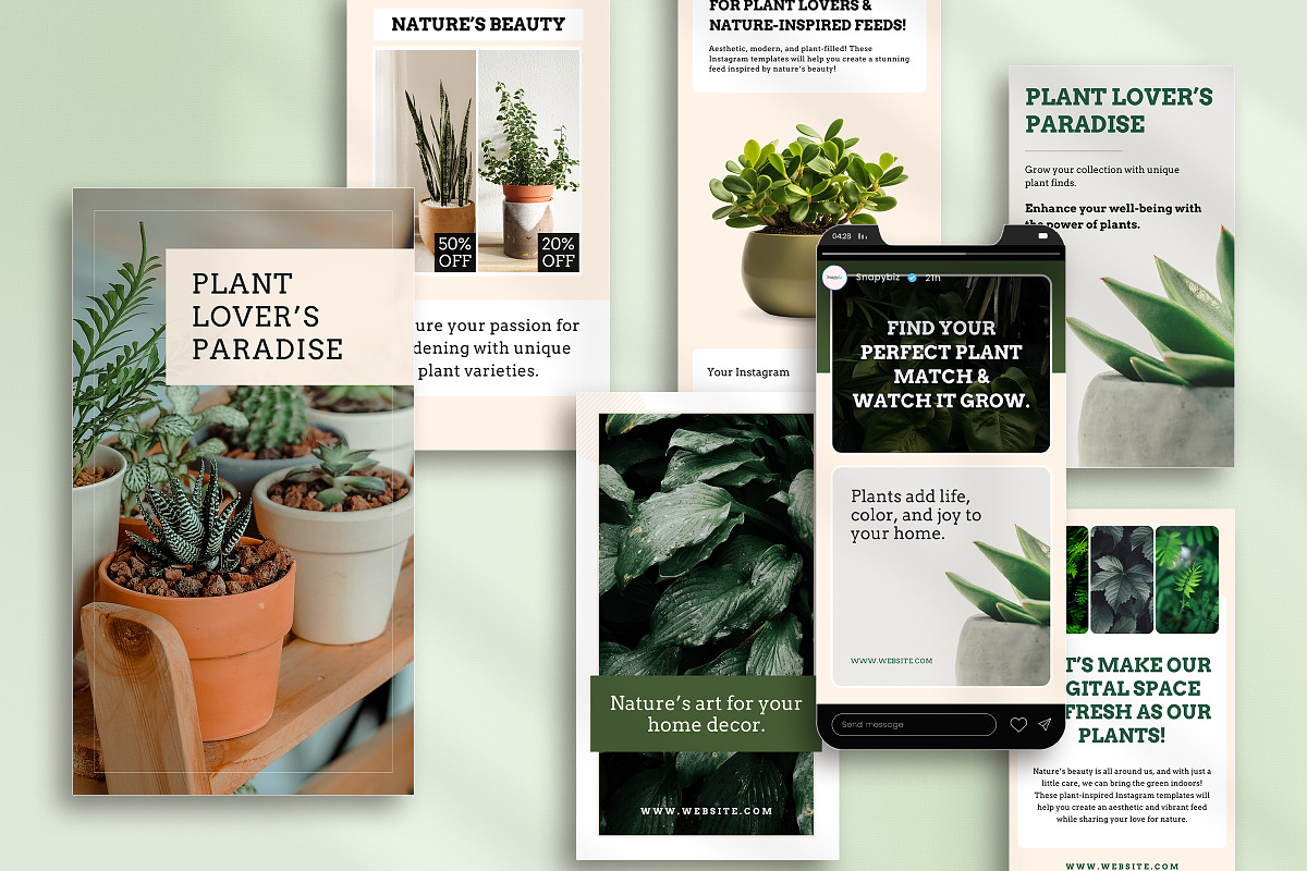 Editable Plant Canva Story Template, a Social Media Template by Snapybiz (Photo 5 of 11)