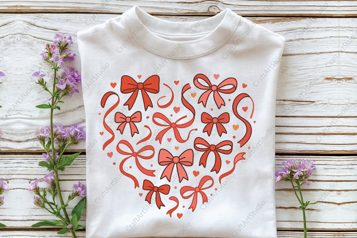 Coquette Valentines Heart PNG, an Illustration by CraftArtStudio (Photo 2 of 4)
