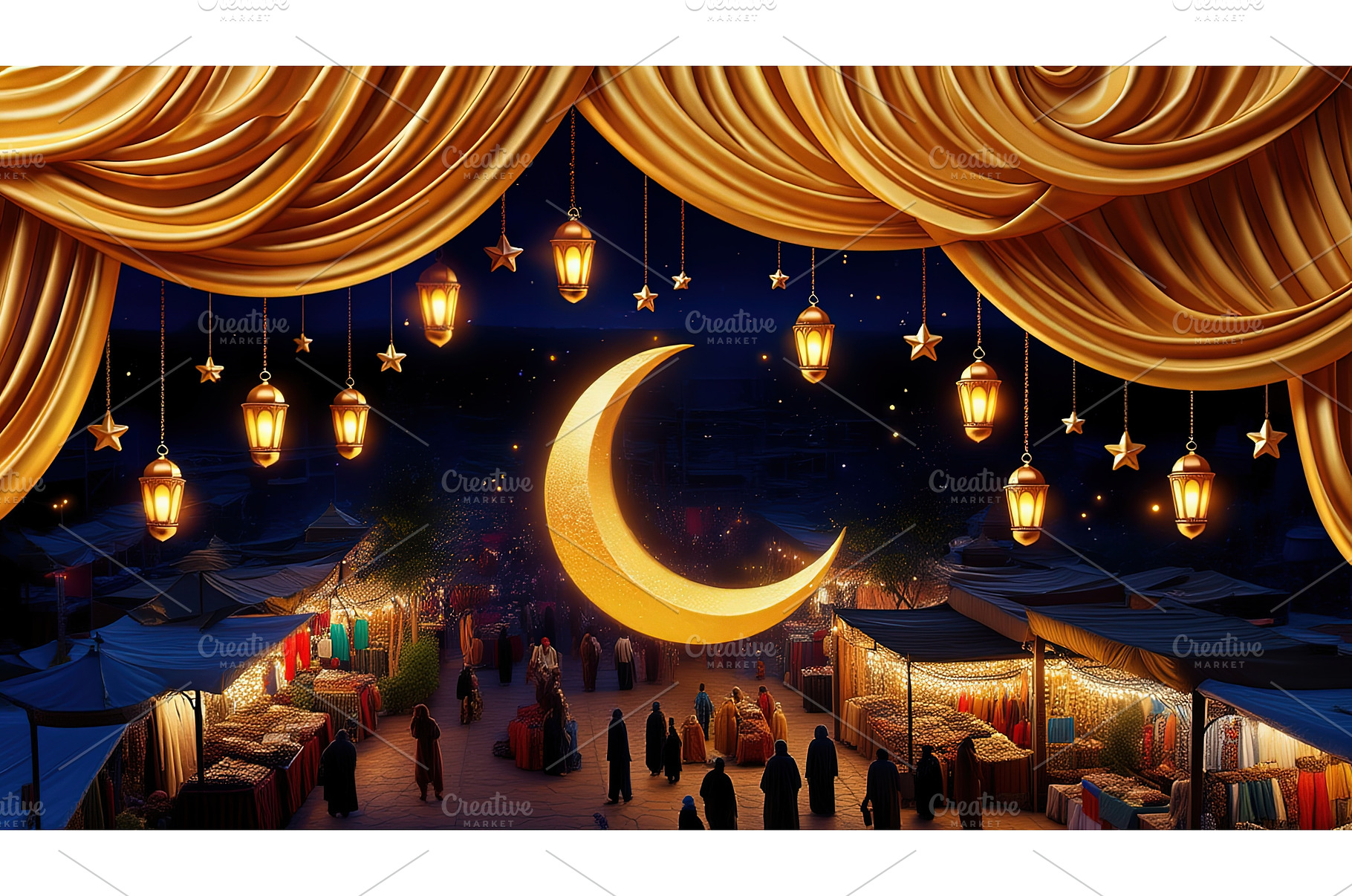 Ramadan Night Market Scene, a Nature Photo by piter.goskov
