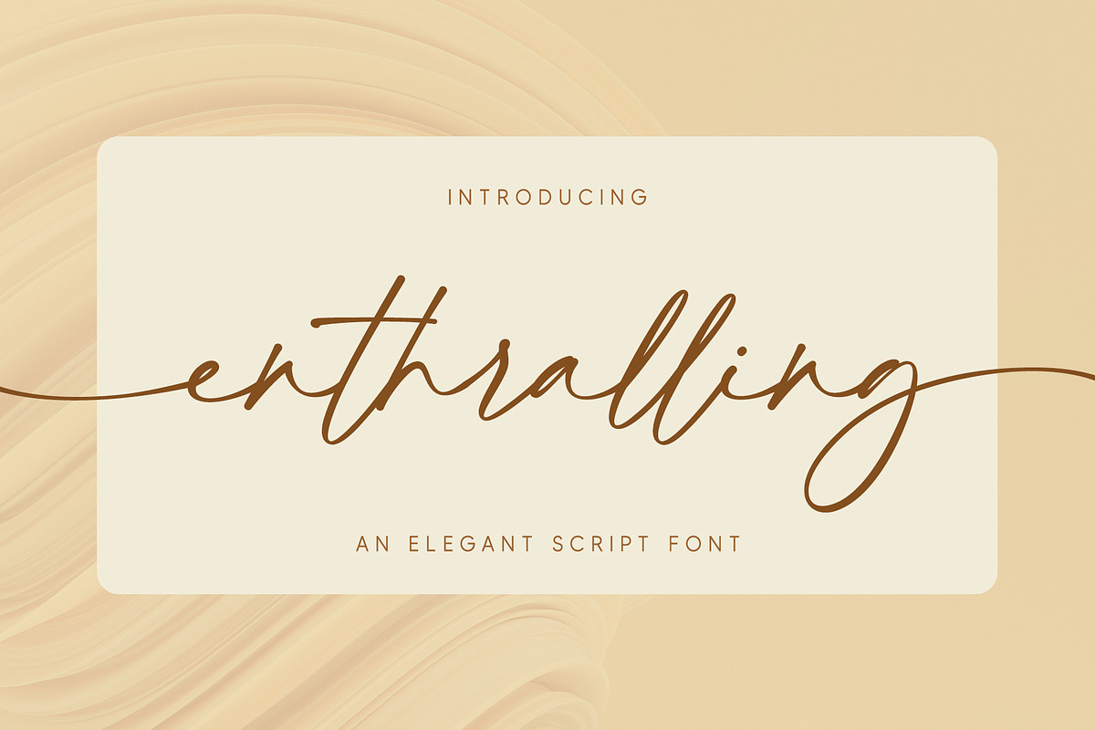 Enthralling | Elegant Script, a Script Font by Lemonthe (Photo 1 of 7)