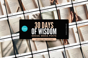 30 Days Of Wisdom Social Media Posts