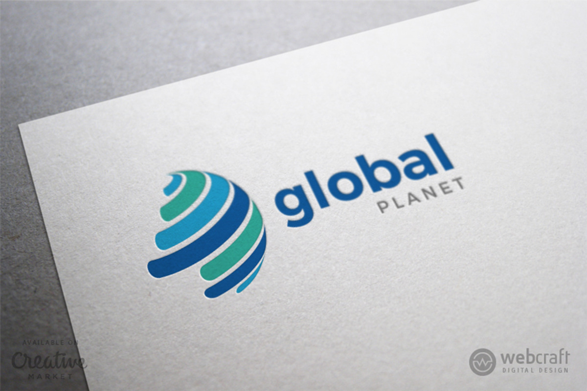 Global Planet Logo Template, a Branding & Logo Template by WebCraft (Photo 2 of 5)