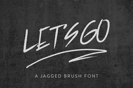 Let's Go Jagged Brush Font