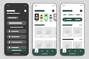 Modern Mobile App Interface Template, a Wireframe Template by MightyDesign (Thumbnail 3 of 7)