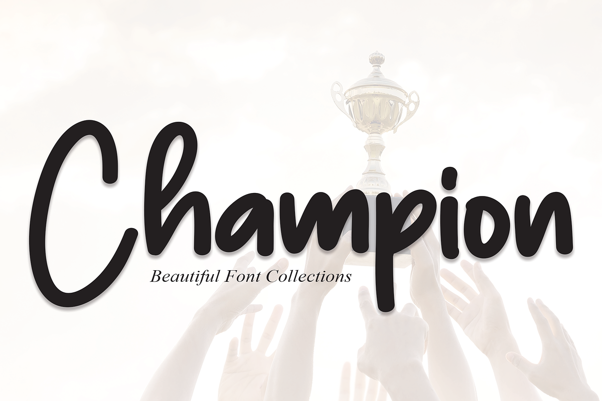 Champion | Script Font, a Script Font by Scratchones (Photo 1 of 8)