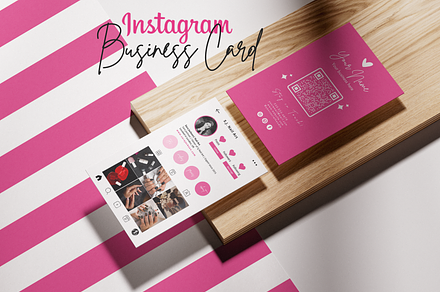 Instagram Business Card Template, a Business Card Template by Nina Shaw
