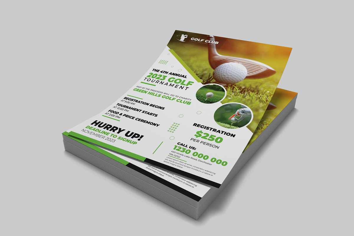 Golf Tournament Flyer Template, a Flyer Template by Designscozy (Photo 4 of 4)