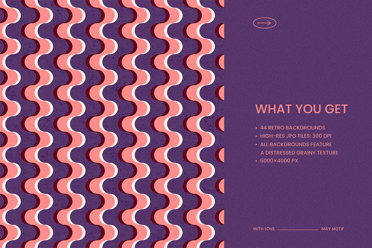 Retro Groovy Backgrounds, a Background Graphic by May Motif (Photo 2 of 20)