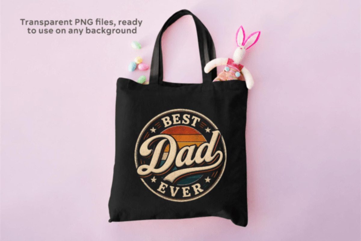 Best Dad Ever Vintage Design, an Object Graphic by Akrinity Digital (Photo 3 of 4)