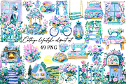 Cottage Lifestyle Clipart Set, an Illustration by Libby Wishes (Thumbnail 1 of 4)