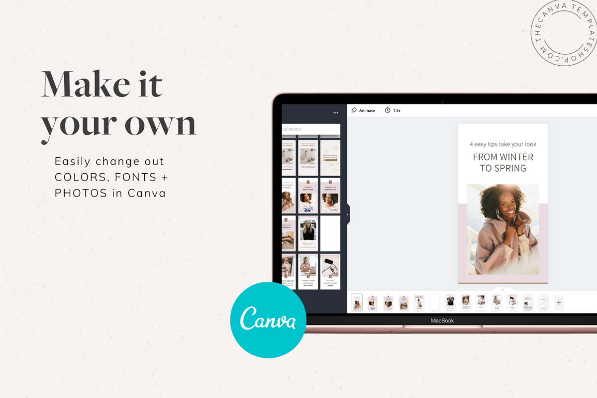 Eva Instagram Reels Canva Templates, a Social Media Template by The Canva Template Shop (Photo 2 of 7)