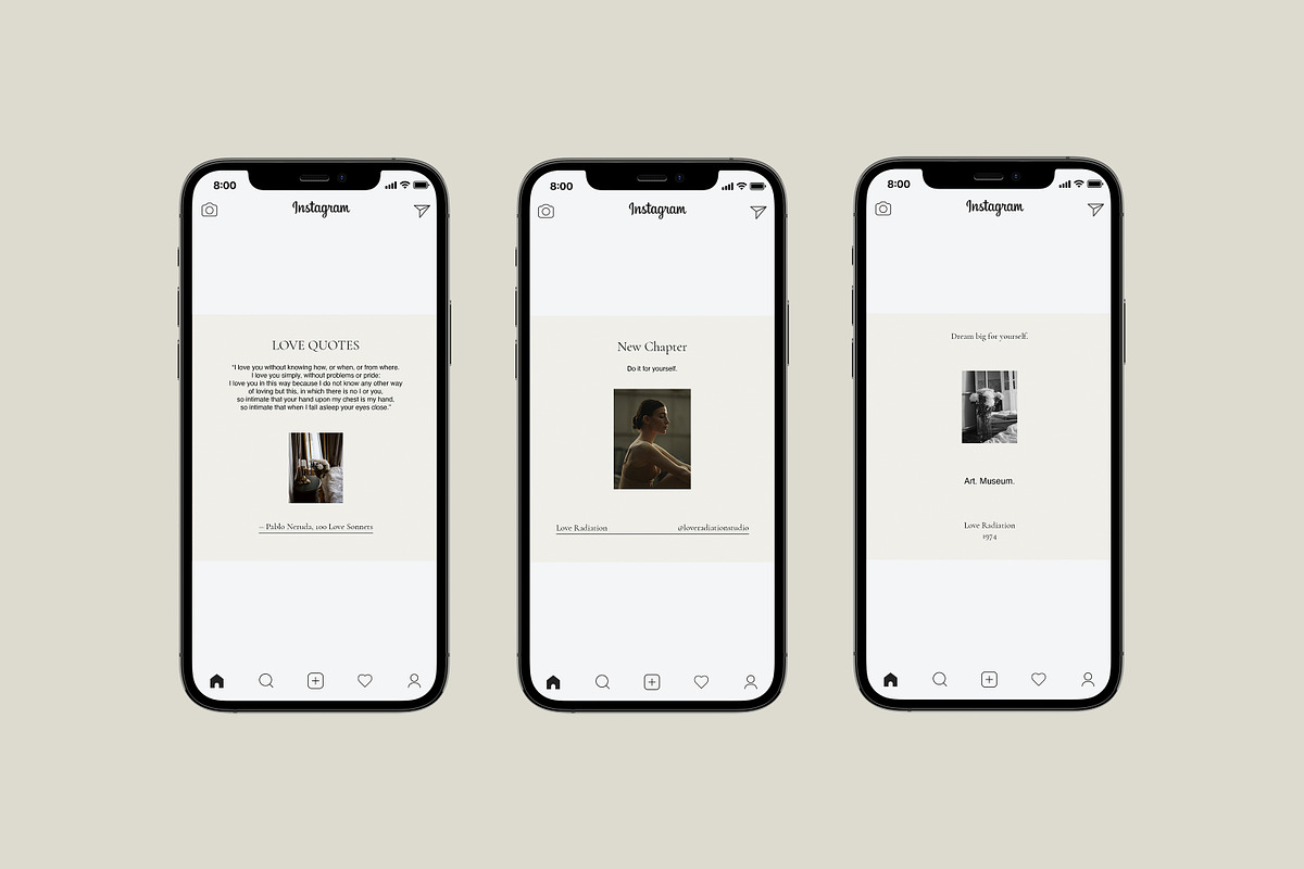 CANVA PS Instagram Templates Posts, a Social Media Template by Love Radiation Studio (Photo 4 of 16)