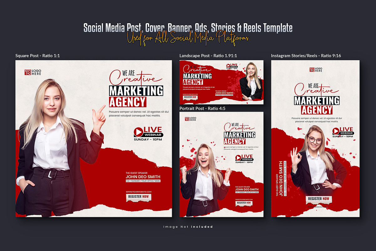 Corporate Social Media Post Bundle, a Social Media Template by Creative_View (Photo 4 of 8)