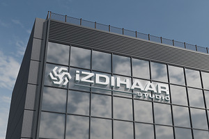 3D Logo Mockup on Building, an Advertising Mockup by Izdihaar_Studio
