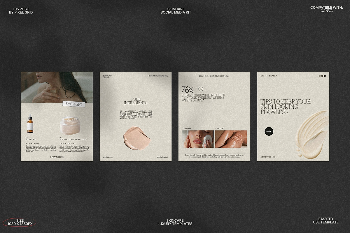 Soft Skincare Canva Post Bundle preview 7