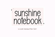 Sunshine Notebook | Cute Font, a Handwritten Font by KA Designs (Thumbnail 1 of 8)