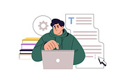 Students learning set. Education, an Education Illustration by PaperTrident (Thumbnail 13 of 17)