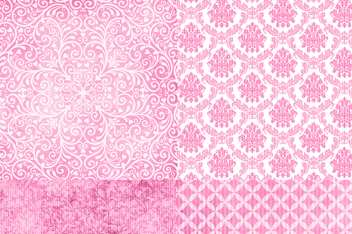 Wild About Pink Set 2 Digital Paper preview 2