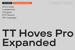 TT Hoves Pro Expanded, a Sans Serif Font by TypeType