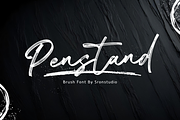 Penstand - Brush Font, a Script Font by Sronstudio (Thumbnail 1 of 12)