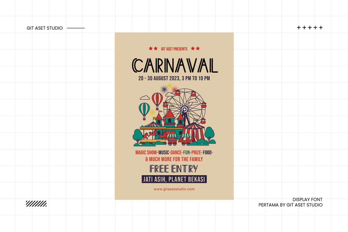 Pertama Display Font, a Sans Serif Font by gitasetstudio (Photo 3 of 6)