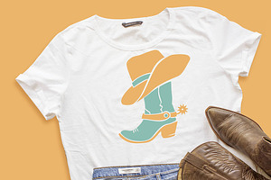 Cowboy Boots SVG, Cowboy Hat SVG