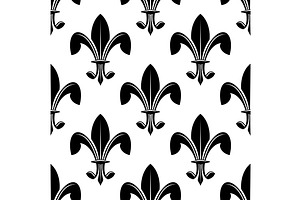 Black And White Seamles Fleur De Lys