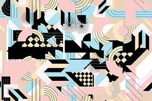 flat design geometric, a Pattern Graphic by AAN Seamless Shop