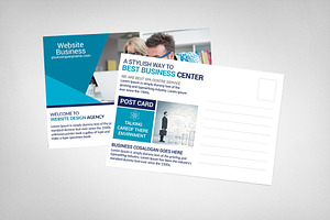 Website Design Business Postcard Psd