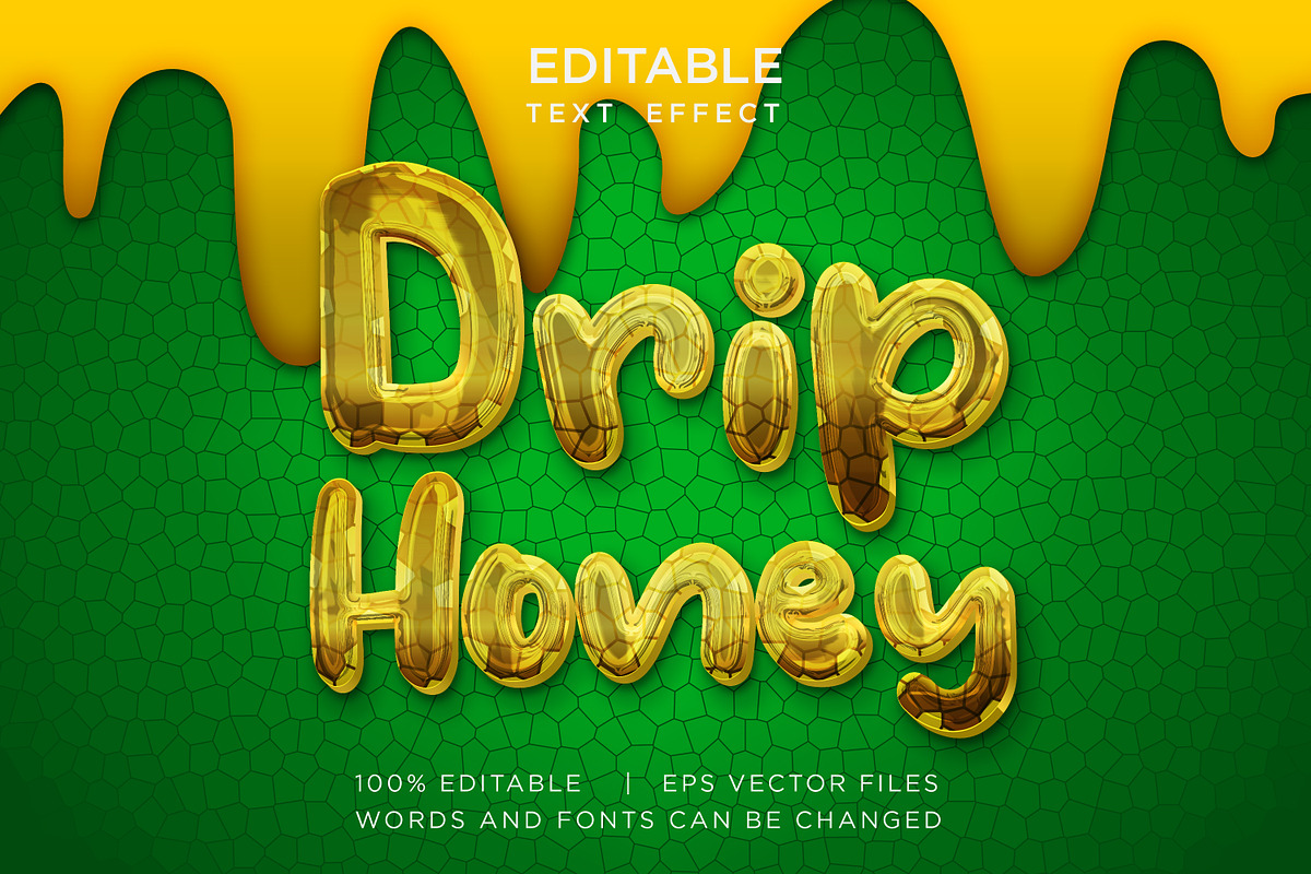 drip honey editable text effect, a Plug-in Add-On by yokbisayok