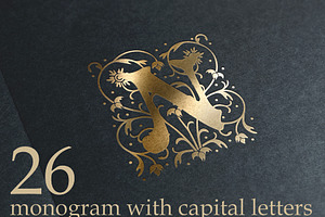 26 monogram with capital letters