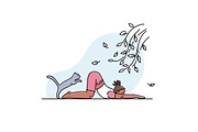 Yoga practice & cat illustration set, a Healthcare Illustration by tetiana.svirska (Thumbnail 14 of 17)