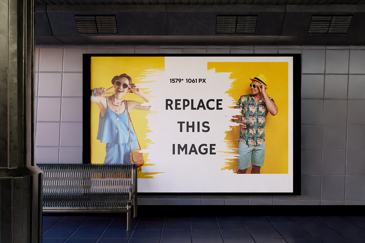 Subway Advertising Billboard Mockup, an Advertising Mockup by GearShift (Photo 4 of 4)